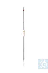 Volumetric pipette, class AS, 20 ml, with one mark, with indication of tolerance, AR glass, brown...